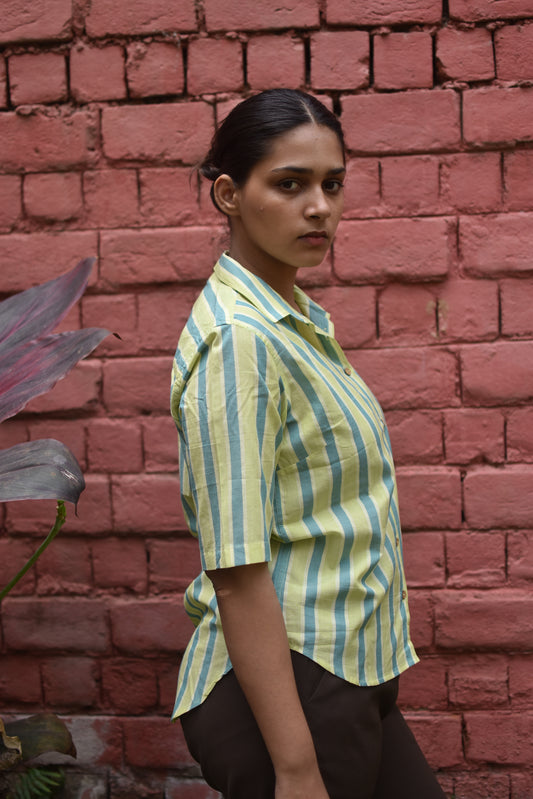 LIME PUNCH HANDWOVEN SHIRT