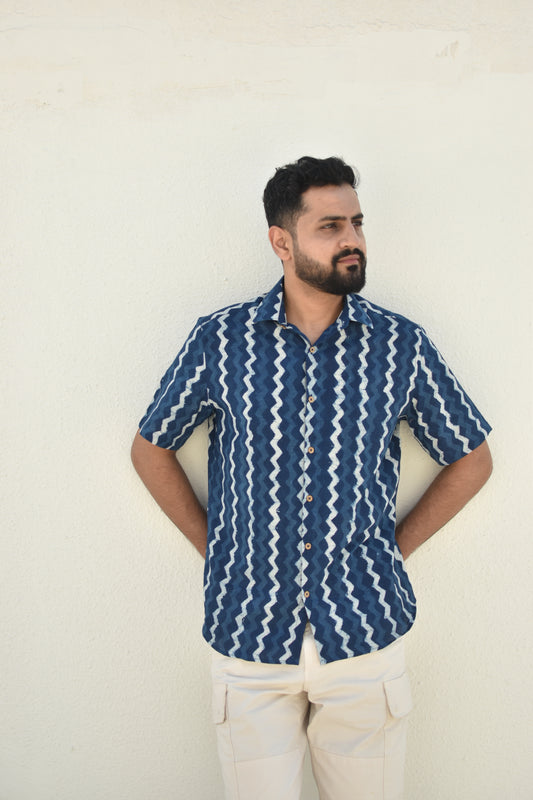 CARRIBEAN CURRENT HANDPRINTED SHIRT