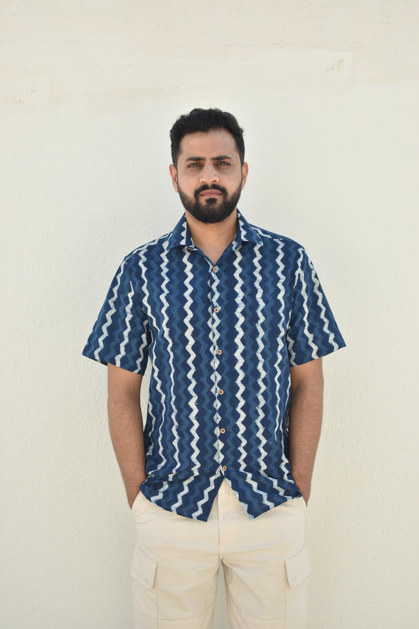 CARRIBEAN CURRENT HANDPRINTED SHIRT