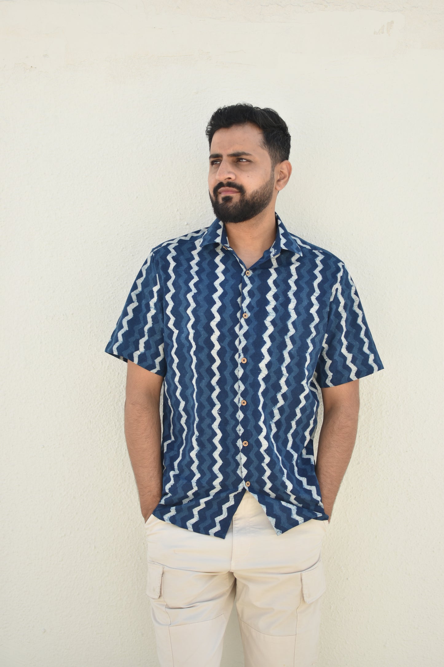CARRIBEAN CURRENT HANDPRINTED SHIRT