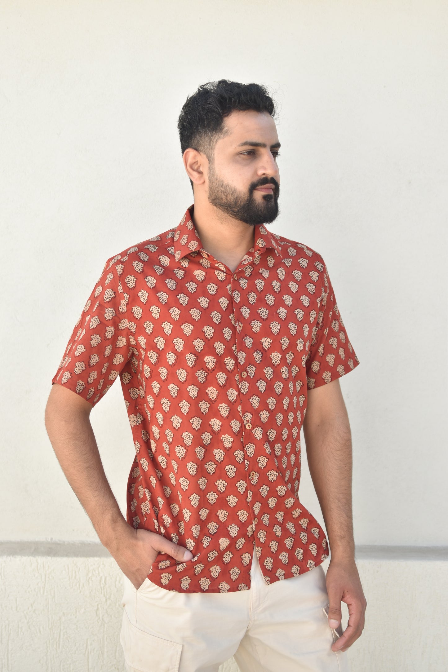 FLASH FIRE HANDPRINTED SHIRT