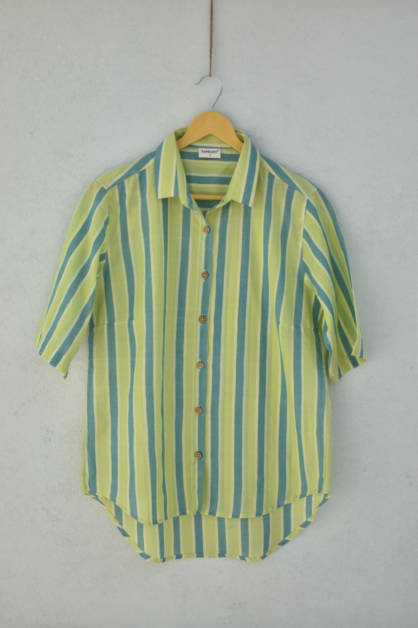 LIME PUNCH HANDWOVEN WOMEN SHIRT