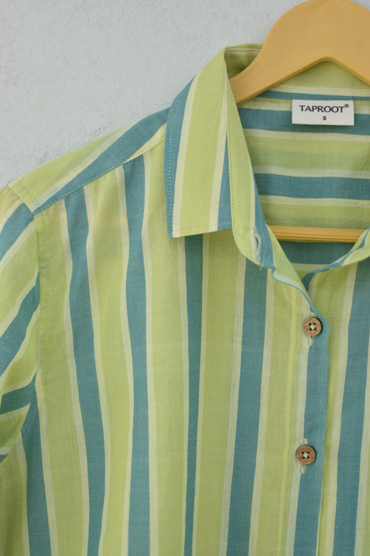 LIME PUNCH HANDWOVEN WOMEN SHIRT