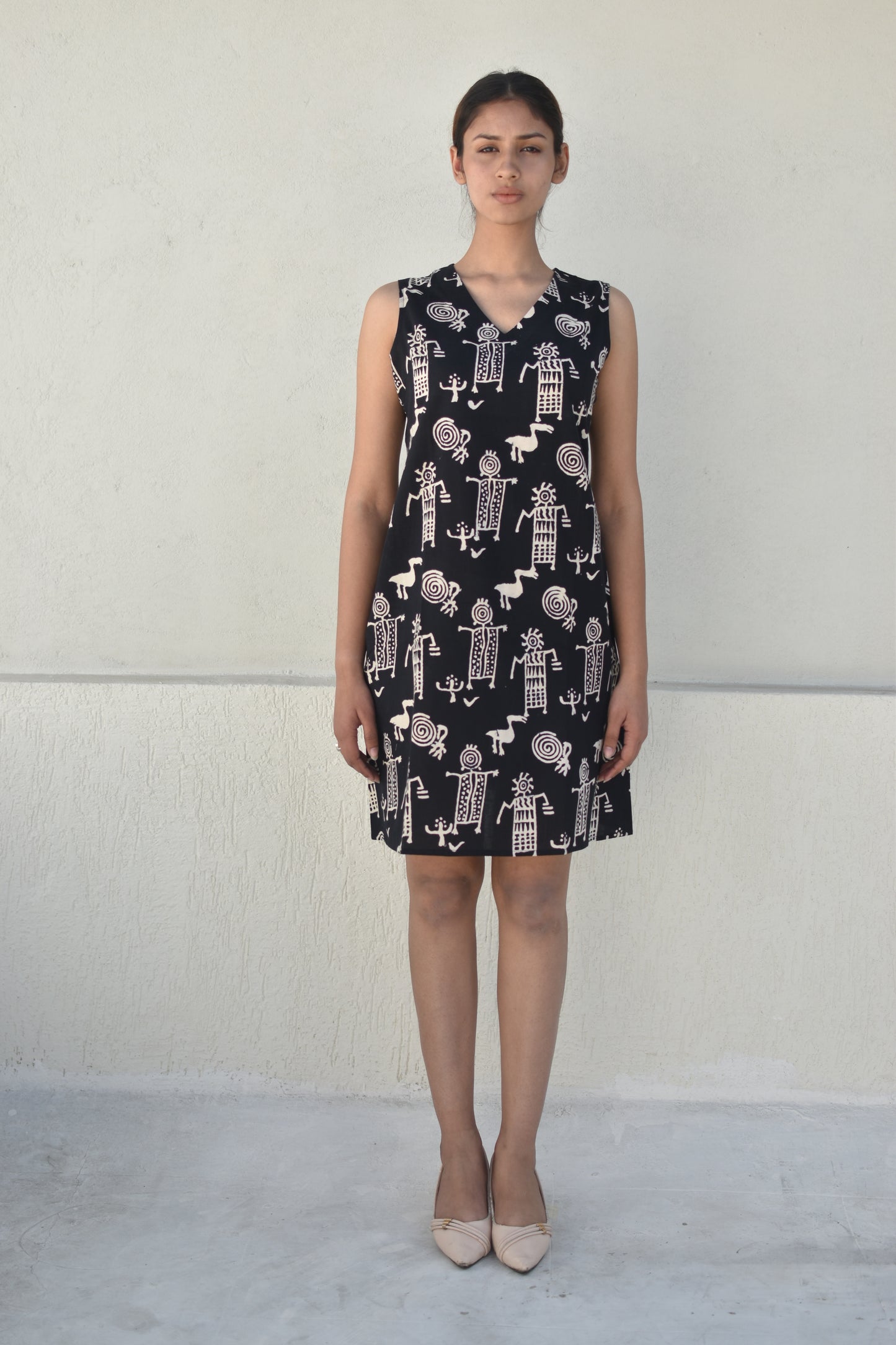BLACK MAGIC HANDPRINTED DRESS
