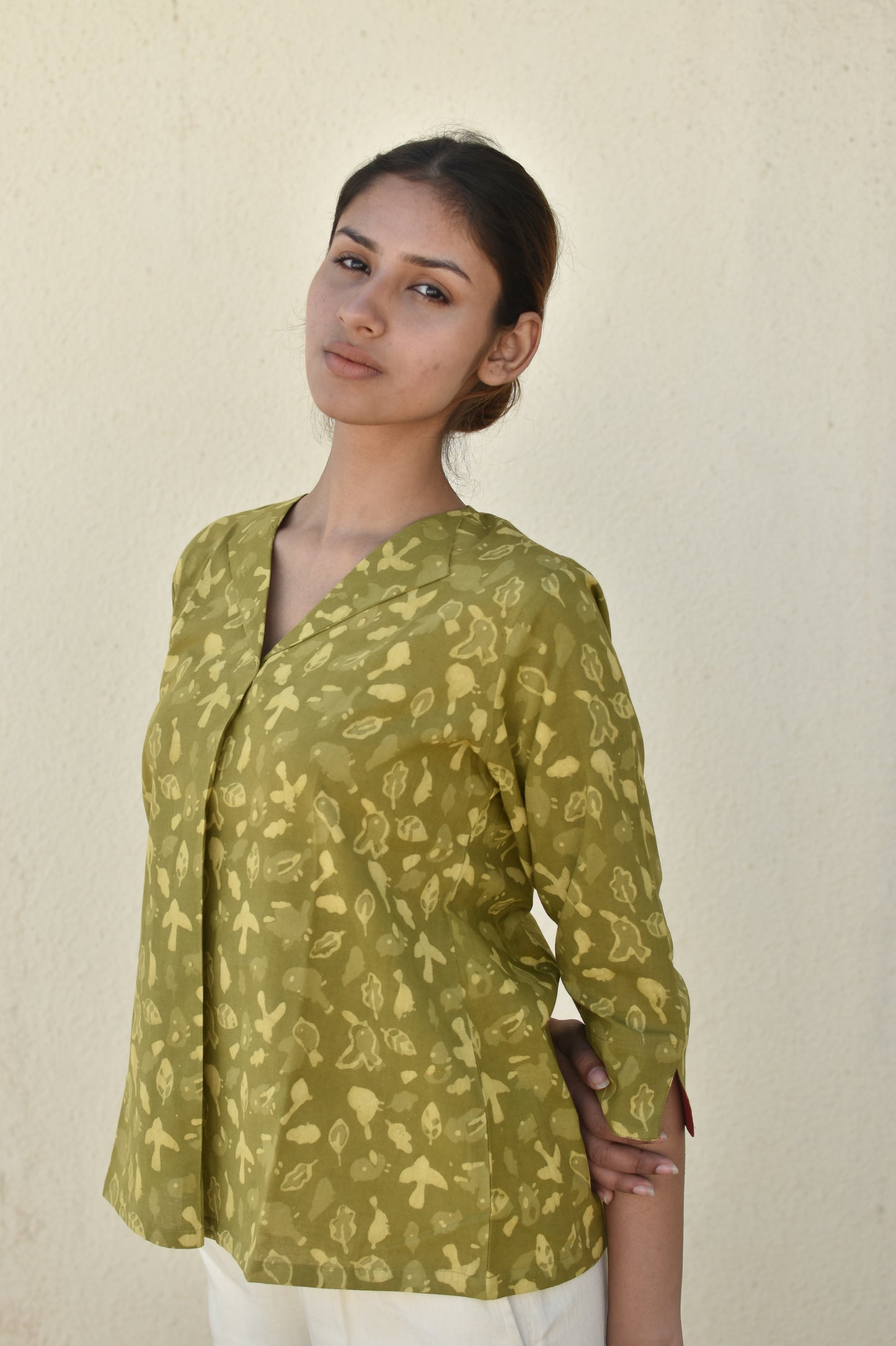 EVERGREEN ELITE HANDPRINTED TOP