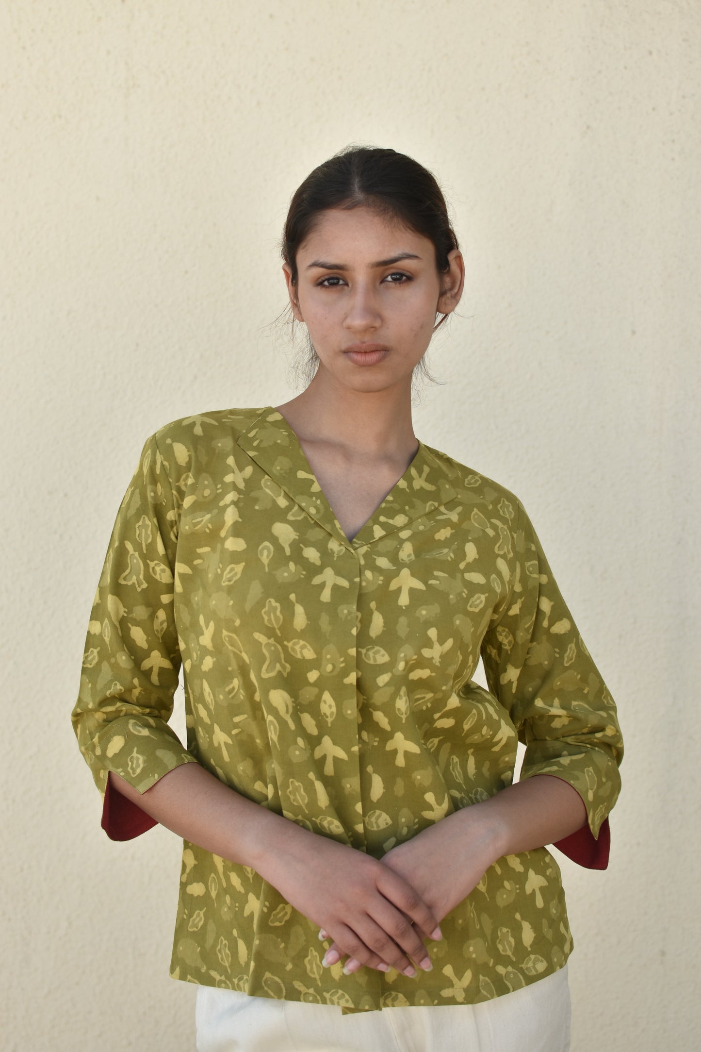 EVERGREEN ELITE HANDPRINTED TOP