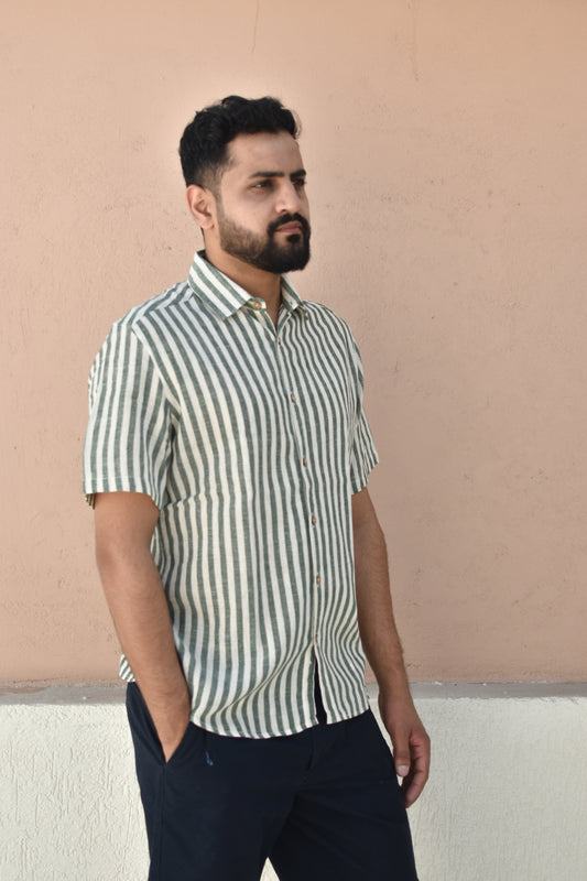 COMFY CHLOROPHYLL HANDWOVEN SHIRT