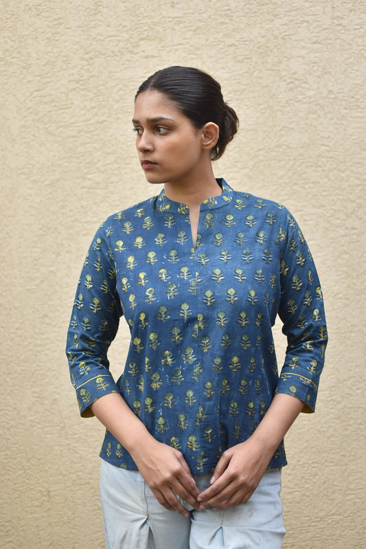 MARIGOLD HANDPRINTED TOP