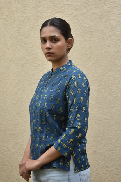 MARIGOLD HANDPRINTED TOP