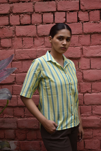 LIME PUNCH HANDWOVEN SHIRT