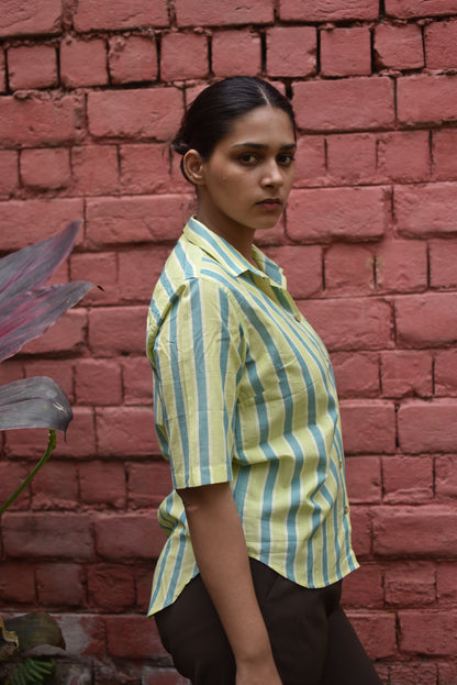 LIME PUNCH HANDWOVEN SHIRT