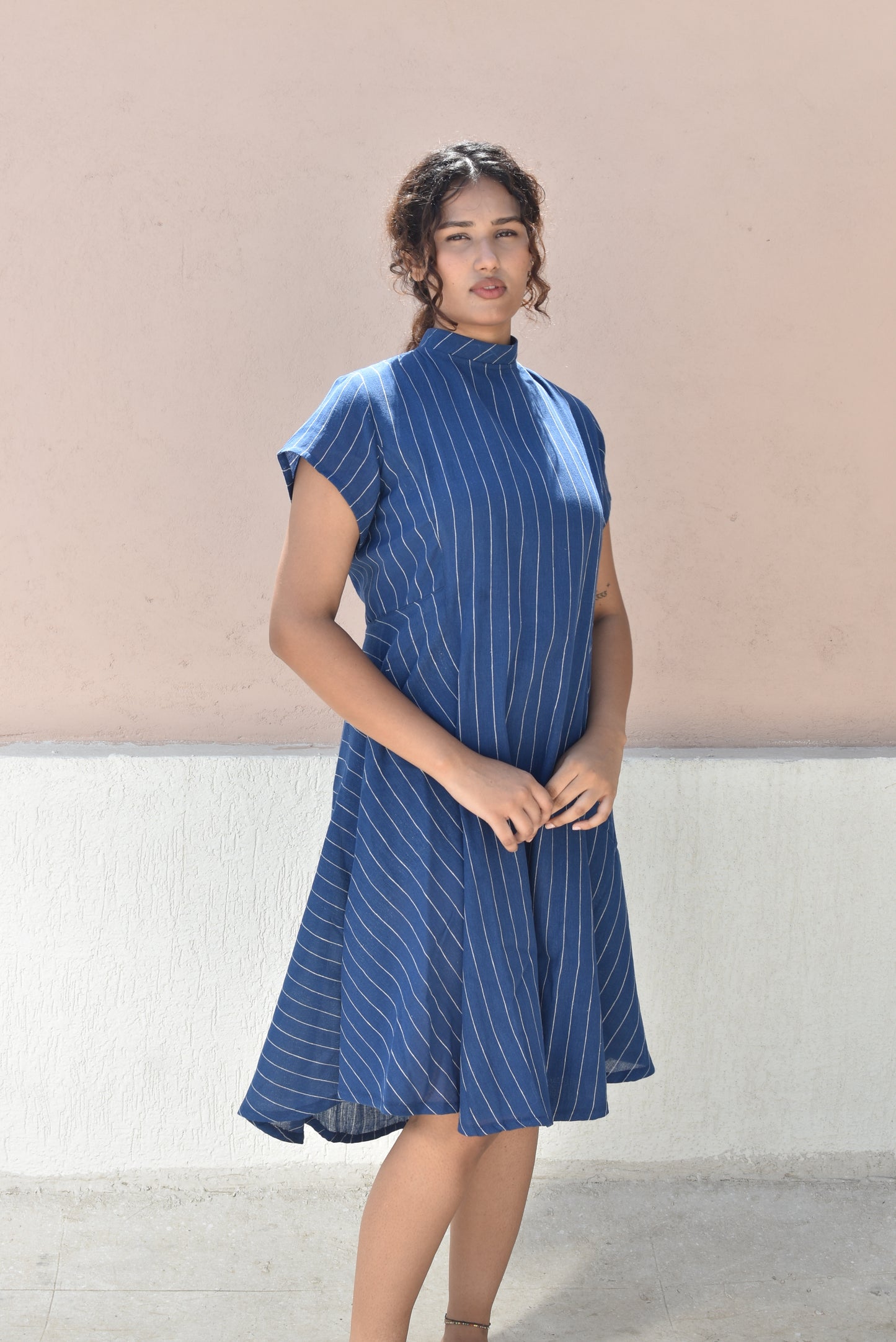 BLUE MERIDIAN HANDWOVEN DRESS