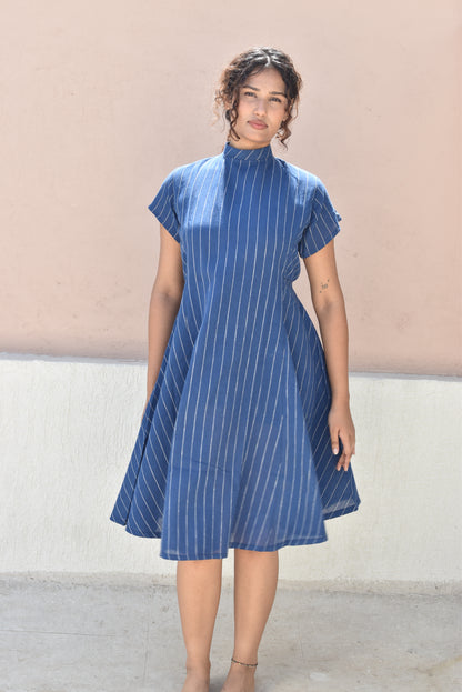 BLUE MERIDIAN HANDWOVEN DRESS