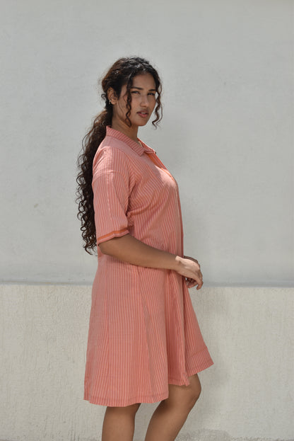 SAFFRON SWING HANDWOVEN DRESS