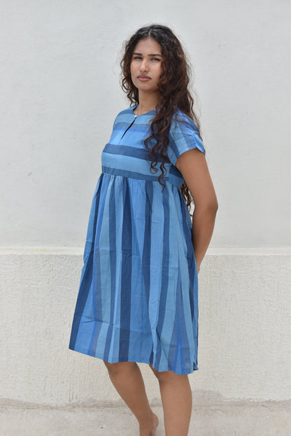 NAUTICAL LUXE HANDWOVEN DRESS