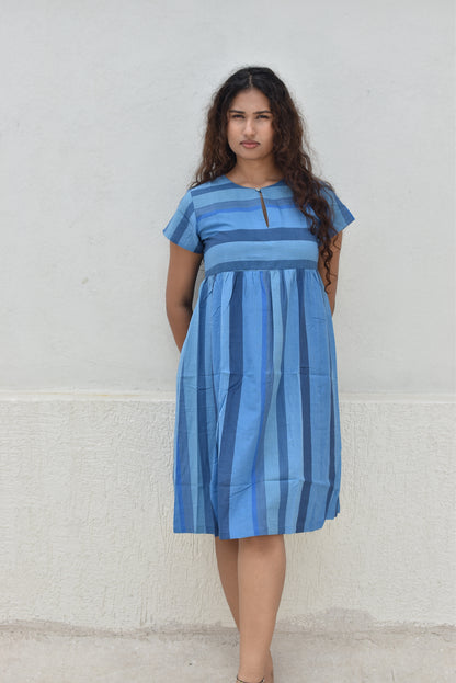 NAUTICAL LUXE HANDWOVEN DRESS