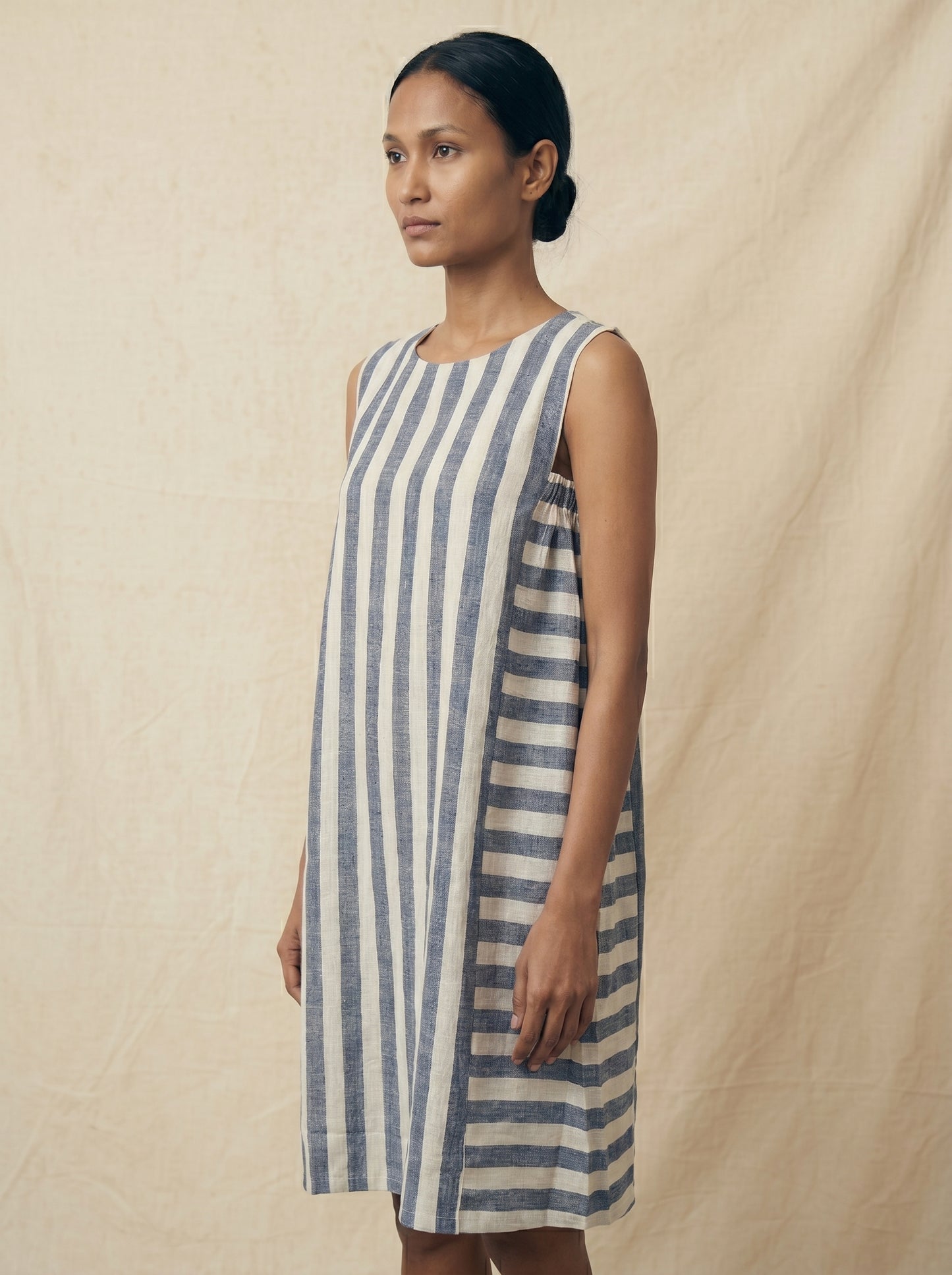 STRIPE STORY HANDWOVEN DRESS