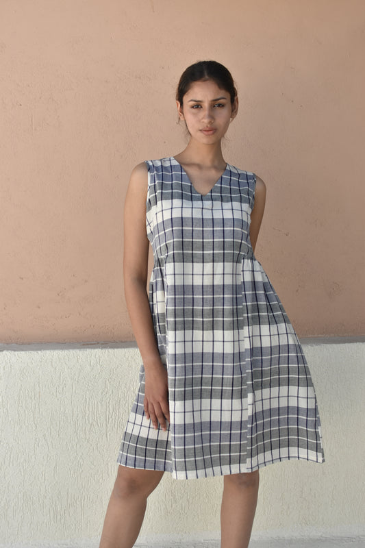 CHECKMATE HANDWOVEN DRESS