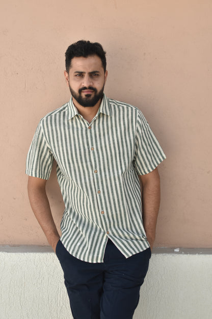 COMFY CHLOROPHYLL HANDWOVEN SHIRT