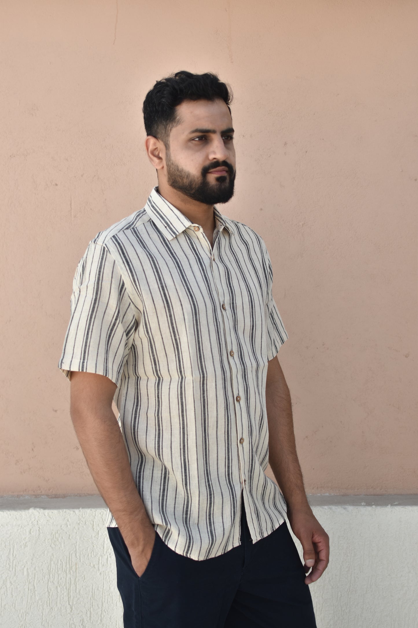 COASTAL CALM HANDWOVEN SHIRT