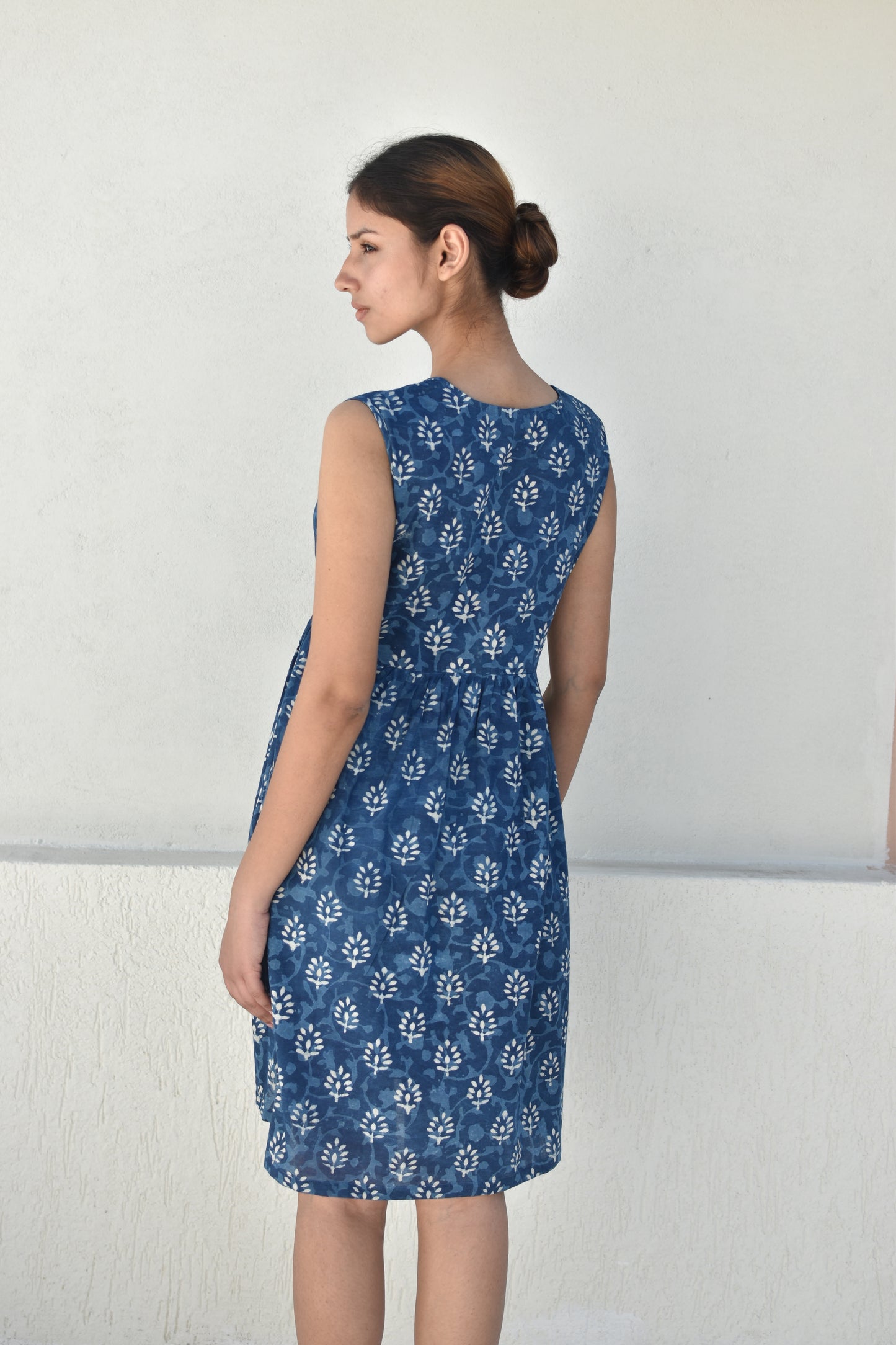 FLORAL MACE HANDPRINTED DRESS