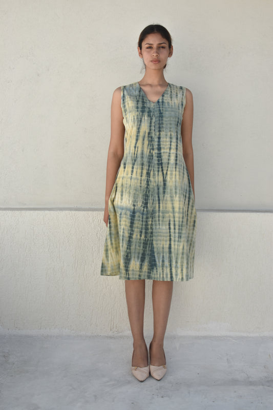LEMON GRASS HAND-DYED DRESS