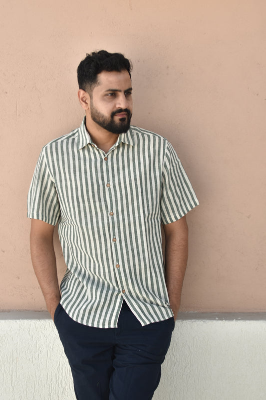 COMFY CHLOROPHYLL HANDWOVEN SHIRT